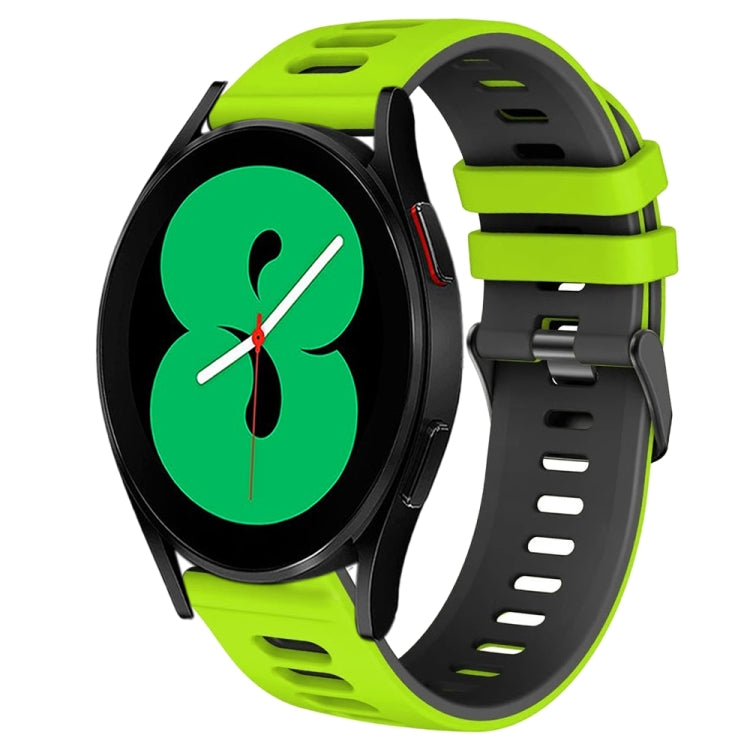 สายรัดนาฬิกาซิลิโคนสองสี 20 มม. สำหรับ Samsung Galaxy Watch 4 44 มม., สำหรับ Samsung Galaxy Watch 4 Classic 46 มม.