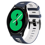 สายรัดนาฬิกาซิลิโคนสองสี 20 มม. สำหรับ Samsung Galaxy Watch 4 44 มม., สำหรับ Samsung Galaxy Watch 4 Classic 46 มม.