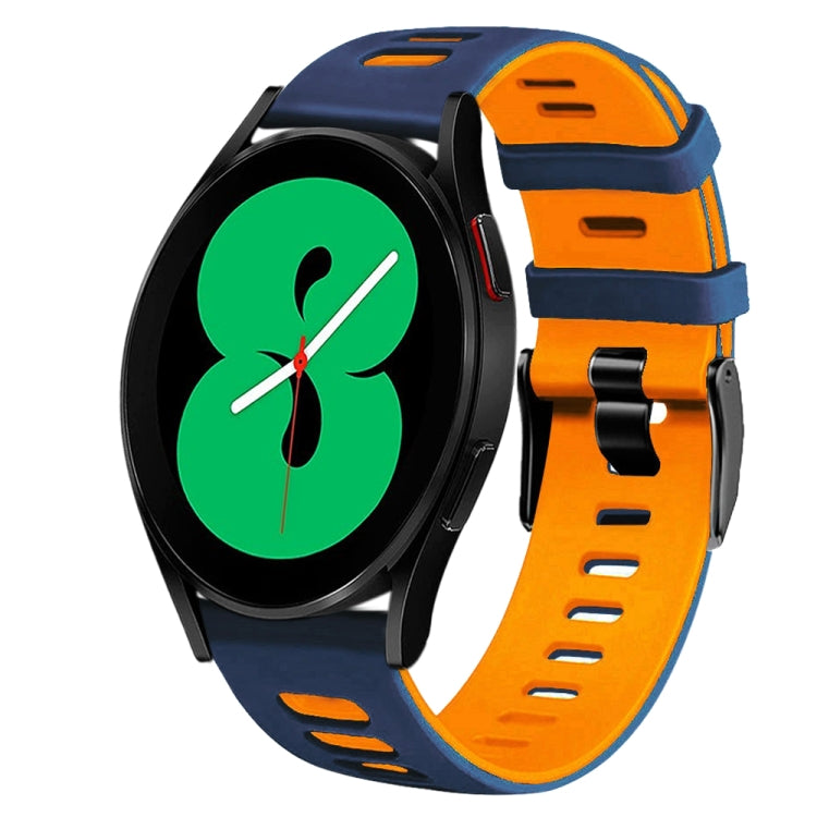 สายรัดนาฬิกาซิลิโคนสองสี 20 มม. สำหรับ Samsung Galaxy Watch 4 44 มม., สำหรับ Samsung Galaxy Watch 4 Classic 46 มม.