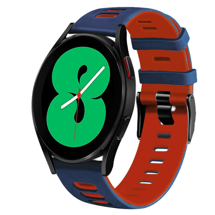 สายรัดนาฬิกาซิลิโคนสองสี 20 มม. สำหรับ Samsung Galaxy Watch 4 44 มม., สำหรับ Samsung Galaxy Watch 4 Classic 46 มม.