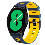 สายรัดนาฬิกาซิลิโคนสองสี 20 มม. สำหรับ Samsung Galaxy Watch 4 44 มม., สำหรับ Samsung Galaxy Watch 4 Classic 46 มม.