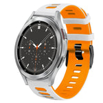 สายรัดนาฬิกาซิลิโคนสองสี 20 มม. สำหรับ Samsung Galaxy Watch 4 44 มม., สำหรับ Samsung Galaxy Watch 4 Classic 46 มม.