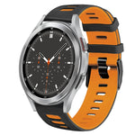 สายรัดนาฬิกาซิลิโคนสองสี 20 มม. สำหรับ Samsung Galaxy Watch 4 44 มม., สำหรับ Samsung Galaxy Watch 4 Classic 46 มม.