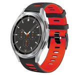 สายรัดนาฬิกาซิลิโคนสองสี 20 มม. สำหรับ Samsung Galaxy Watch 4 44 มม., สำหรับ Samsung Galaxy Watch 4 Classic 46 มม.