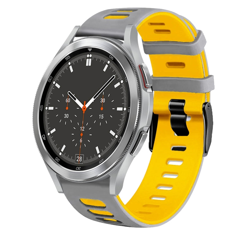 สายรัดนาฬิกาซิลิโคนสองสี 20 มม. สำหรับ Samsung Galaxy Watch 4 44 มม., สำหรับ Samsung Galaxy Watch 4 Classic 46 มม.