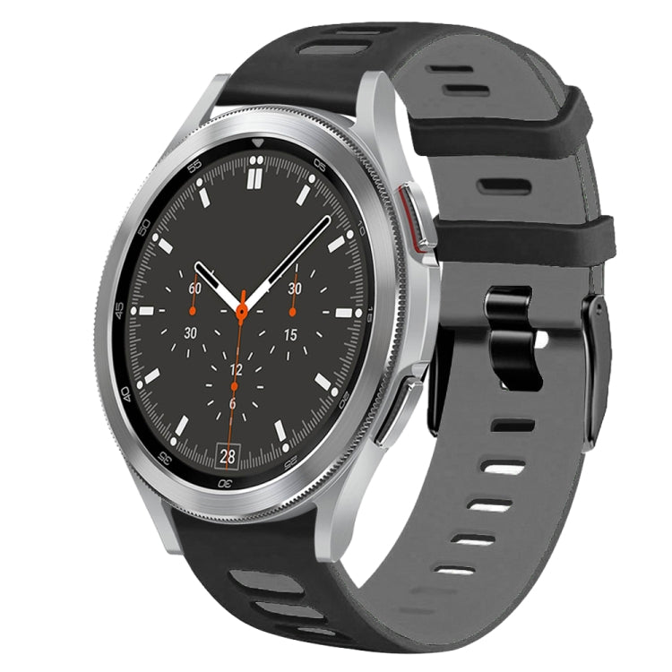 สายรัดนาฬิกาซิลิโคนสองสี 20 มม. สำหรับ Samsung Galaxy Watch 4 44 มม., สำหรับ Samsung Galaxy Watch 4 Classic 46 มม.
