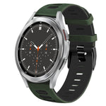 สายรัดนาฬิกาซิลิโคนสองสี 20 มม. สำหรับ Samsung Galaxy Watch 4 44 มม., สำหรับ Samsung Galaxy Watch 4 Classic 46 มม.
