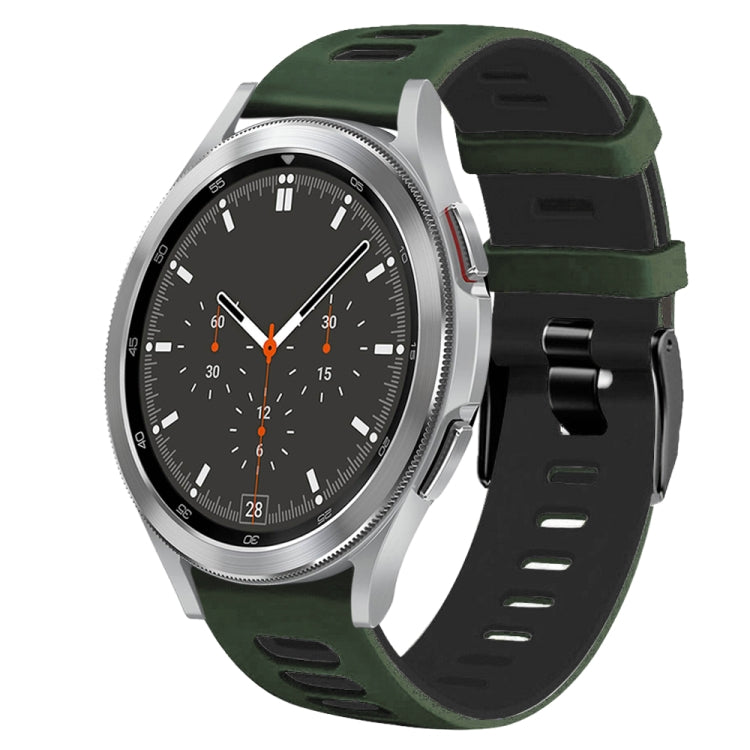 สายรัดนาฬิกาซิลิโคนสองสี 20 มม. สำหรับ Samsung Galaxy Watch 4 44 มม., สำหรับ Samsung Galaxy Watch 4 Classic 46 มม.