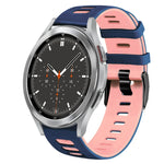 สายรัดนาฬิกาซิลิโคนสองสี 20 มม. สำหรับ Samsung Galaxy Watch 4 44 มม., สำหรับ Samsung Galaxy Watch 4 Classic 46 มม.
