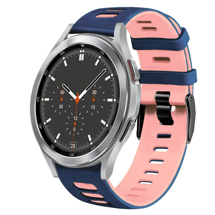 สายรัดนาฬิกาซิลิโคนสองสี 20 มม. สำหรับ Samsung Galaxy Watch 4 44 มม., สำหรับ Samsung Galaxy Watch 4 Classic 46 มม.