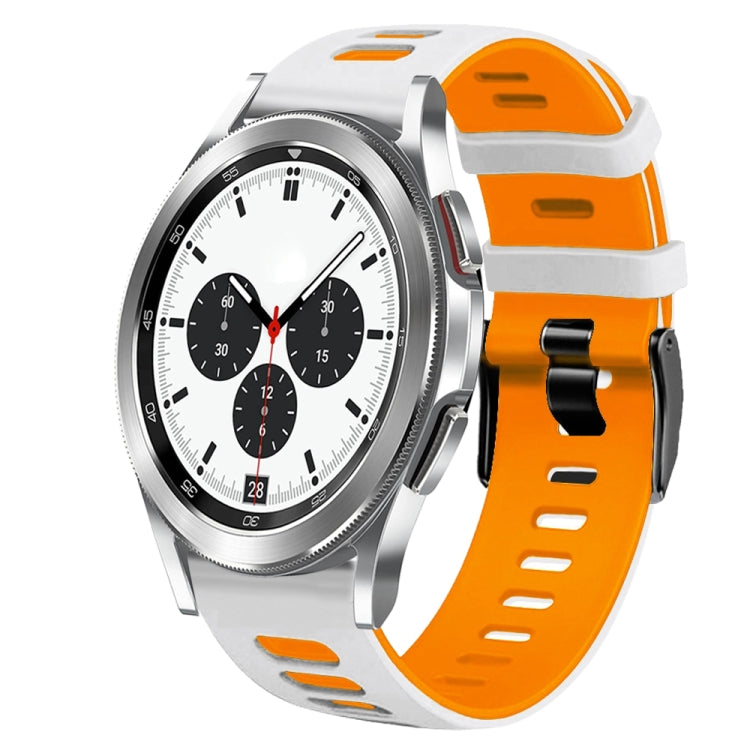 สายรัดนาฬิกาซิลิโคนสองสี 20 มม. สำหรับ Samsung Galaxy Watch 4 Classic 42 มม., สำหรับ Samsung Galaxy Watch Active 2