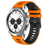 สายรัดนาฬิกาซิลิโคนสองสี 20 มม. สำหรับ Samsung Galaxy Watch 4 Classic 42 มม., สำหรับ Samsung Galaxy Watch Active 2