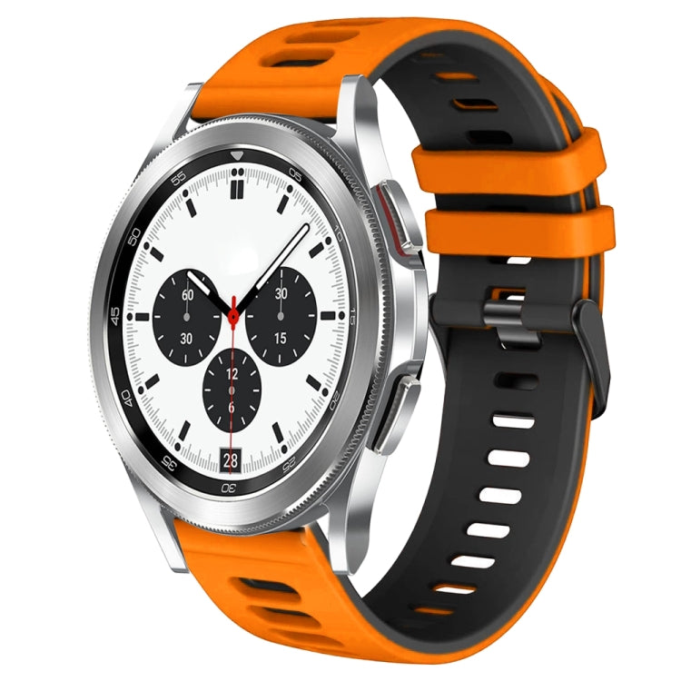 สายรัดนาฬิกาซิลิโคนสองสี 20 มม. สำหรับ Samsung Galaxy Watch 4 Classic 42 มม., สำหรับ Samsung Galaxy Watch Active 2