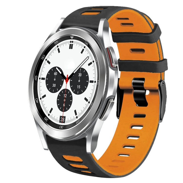 สายรัดนาฬิกาซิลิโคนสองสี 20 มม. สำหรับ Samsung Galaxy Watch 4 Classic 42 มม., สำหรับ Samsung Galaxy Watch Active 2