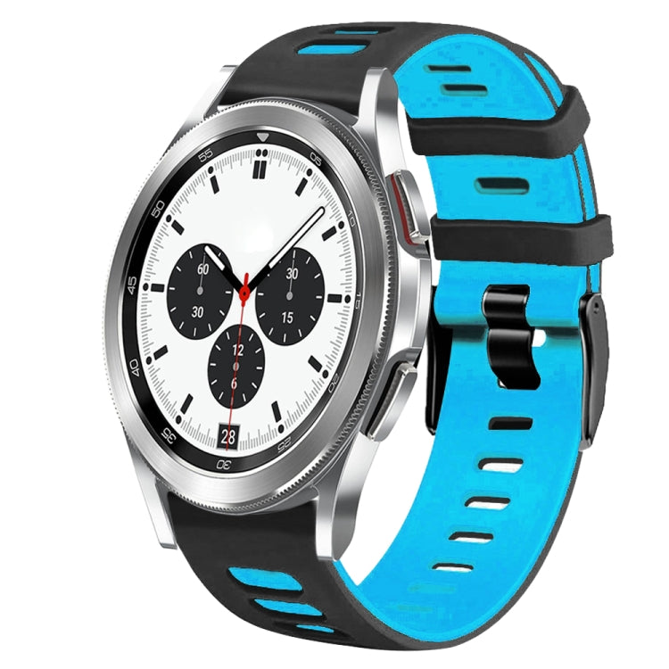 สายรัดนาฬิกาซิลิโคนสองสี 20 มม. สำหรับ Samsung Galaxy Watch 4 Classic 42 มม., สำหรับ Samsung Galaxy Watch Active 2