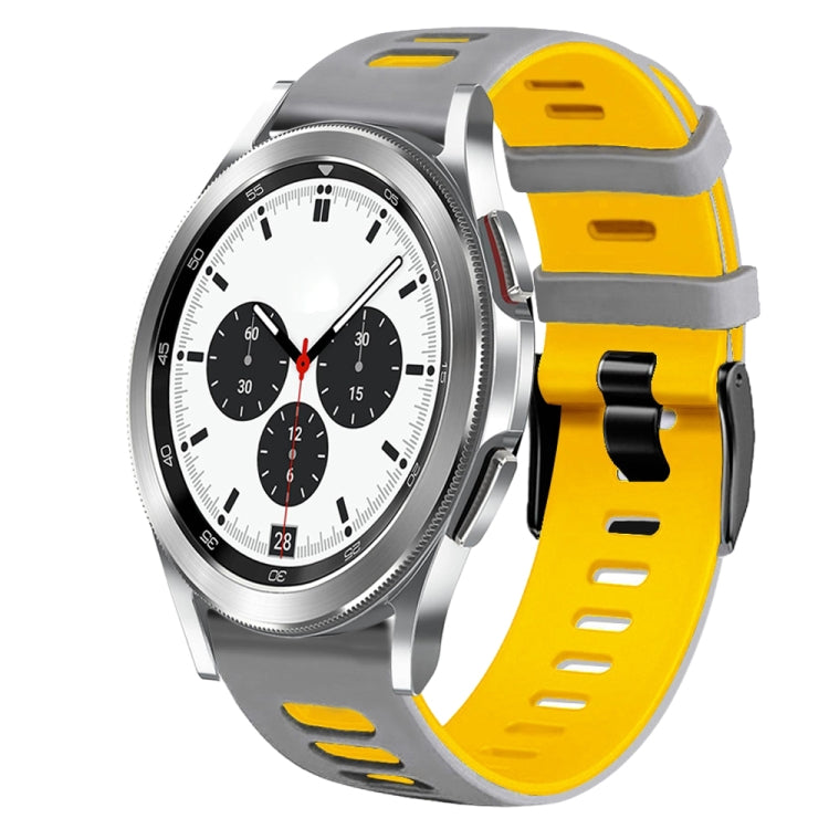 สายรัดนาฬิกาซิลิโคนสองสี 20 มม. สำหรับ Samsung Galaxy Watch 4 Classic 42 มม., สำหรับ Samsung Galaxy Watch Active 2