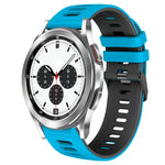 สายรัดนาฬิกาซิลิโคนสองสี 20 มม. สำหรับ Samsung Galaxy Watch 4 Classic 42 มม., สำหรับ Samsung Galaxy Watch Active 2