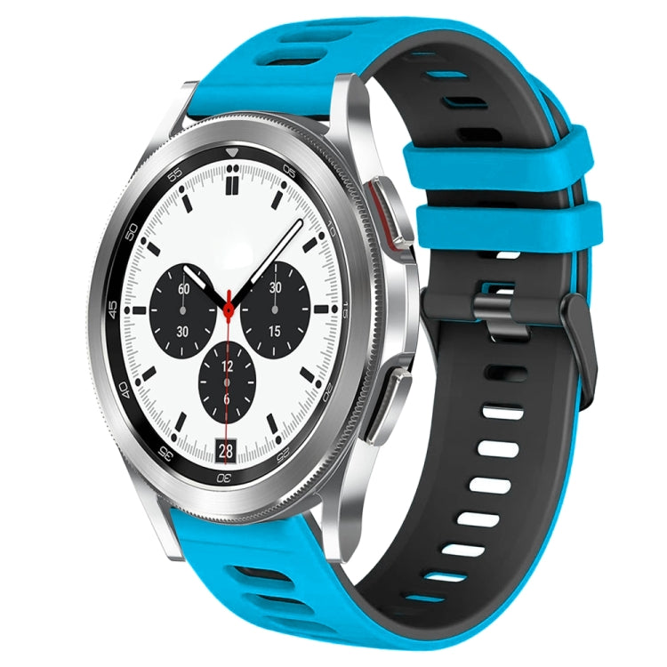 สายรัดนาฬิกาซิลิโคนสองสี 20 มม. สำหรับ Samsung Galaxy Watch 4 Classic 42 มม., สำหรับ Samsung Galaxy Watch Active 2