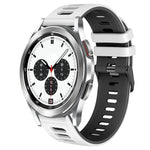 สายรัดนาฬิกาซิลิโคนสองสี 20 มม. สำหรับ Samsung Galaxy Watch 4 Classic 42 มม., สำหรับ Samsung Galaxy Watch Active 2