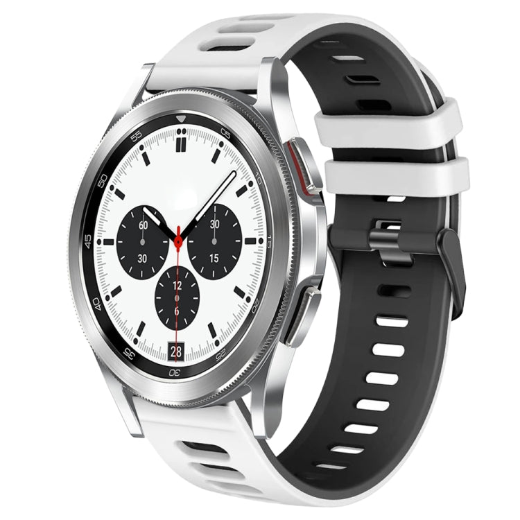 สายรัดนาฬิกาซิลิโคนสองสี 20 มม. สำหรับ Samsung Galaxy Watch 4 Classic 42 มม., สำหรับ Samsung Galaxy Watch Active 2