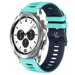 สายรัดนาฬิกาซิลิโคนสองสี 20 มม. สำหรับ Samsung Galaxy Watch 4 Classic 42 มม., สำหรับ Samsung Galaxy Watch Active 2
