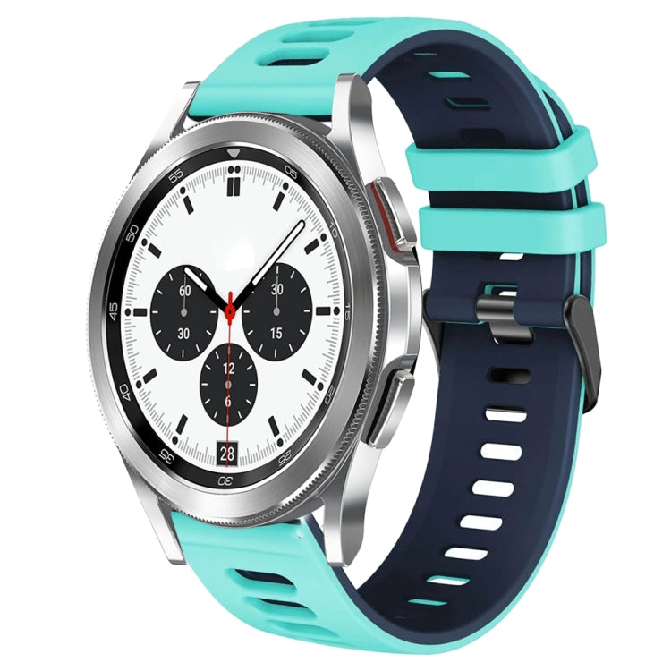 สายรัดนาฬิกาซิลิโคนสองสี 20 มม. สำหรับ Samsung Galaxy Watch 4 Classic 42 มม., สำหรับ Samsung Galaxy Watch Active 2