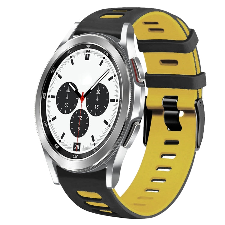 สายรัดนาฬิกาซิลิโคนสองสี 20 มม. สำหรับ Samsung Galaxy Watch 4 Classic 42 มม., สำหรับ Samsung Galaxy Watch Active 2