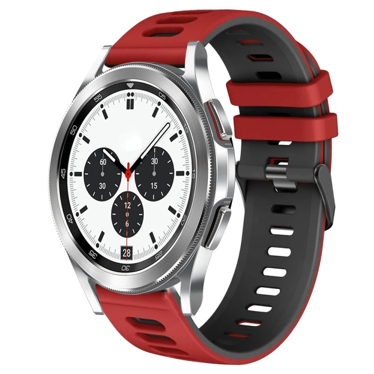 สายรัดนาฬิกาซิลิโคนสองสี 20 มม. สำหรับ Samsung Galaxy Watch 4 Classic 42 มม., สำหรับ Samsung Galaxy Watch Active 2