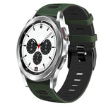 สายรัดนาฬิกาซิลิโคนสองสี 20 มม. สำหรับ Samsung Galaxy Watch 4 Classic 42 มม., สำหรับ Samsung Galaxy Watch Active 2