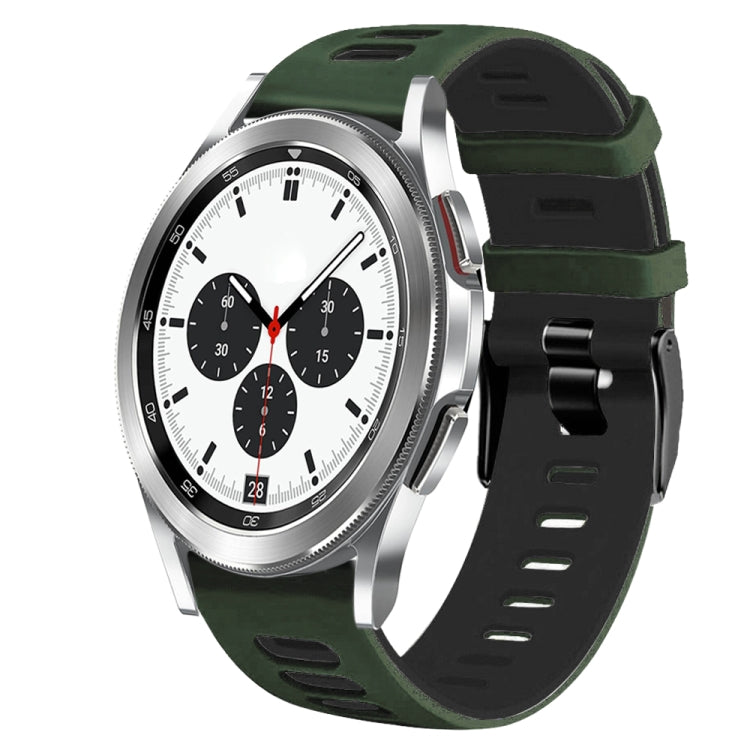 สายรัดนาฬิกาซิลิโคนสองสี 20 มม. สำหรับ Samsung Galaxy Watch 4 Classic 42 มม., สำหรับ Samsung Galaxy Watch Active 2