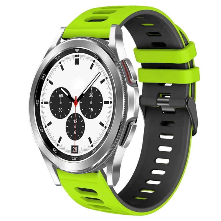 สายรัดนาฬิกาซิลิโคนสองสี 20 มม. สำหรับ Samsung Galaxy Watch 4 Classic 42 มม., สำหรับ Samsung Galaxy Watch Active 2