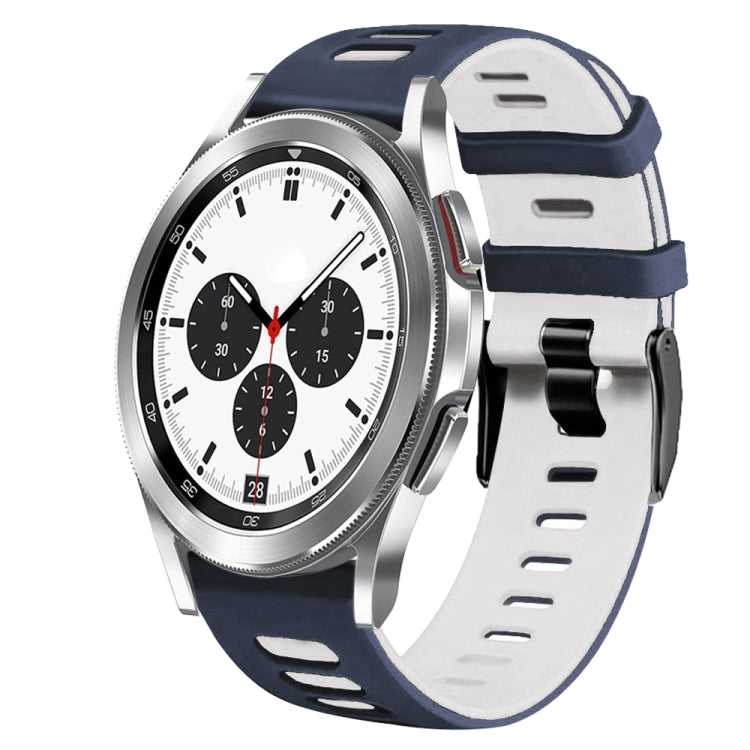 สายรัดนาฬิกาซิลิโคนสองสี 20 มม. สำหรับ Samsung Galaxy Watch 4 Classic 42 มม., สำหรับ Samsung Galaxy Watch Active 2