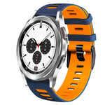 สายรัดนาฬิกาซิลิโคนสองสี 20 มม. สำหรับ Samsung Galaxy Watch 4 Classic 42 มม., สำหรับ Samsung Galaxy Watch Active 2