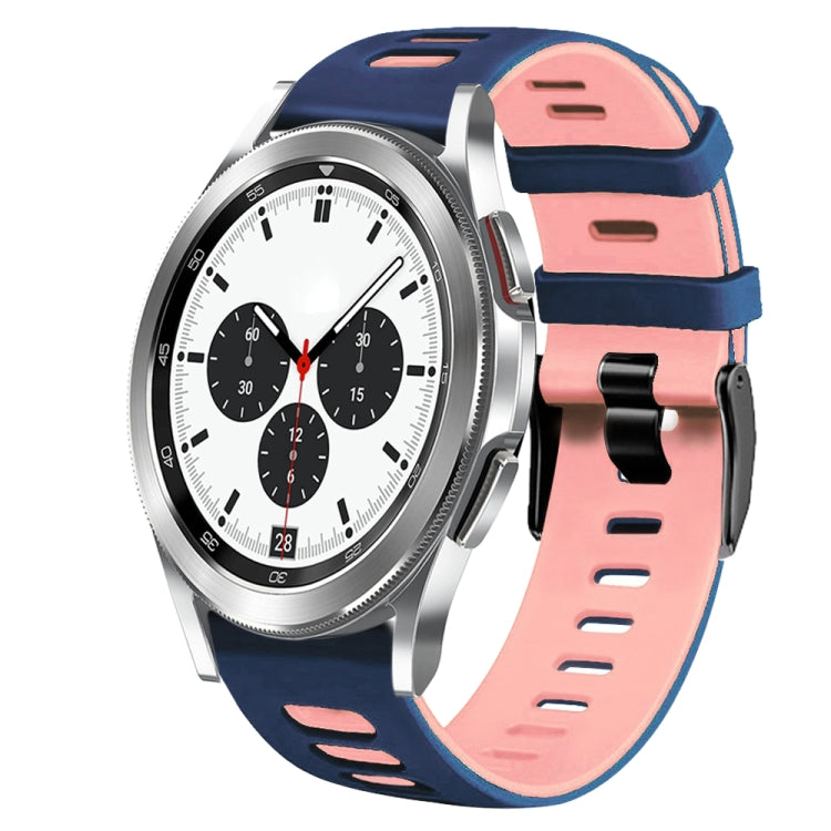 สายรัดนาฬิกาซิลิโคนสองสี 20 มม. สำหรับ Samsung Galaxy Watch 4 Classic 42 มม., สำหรับ Samsung Galaxy Watch Active 2