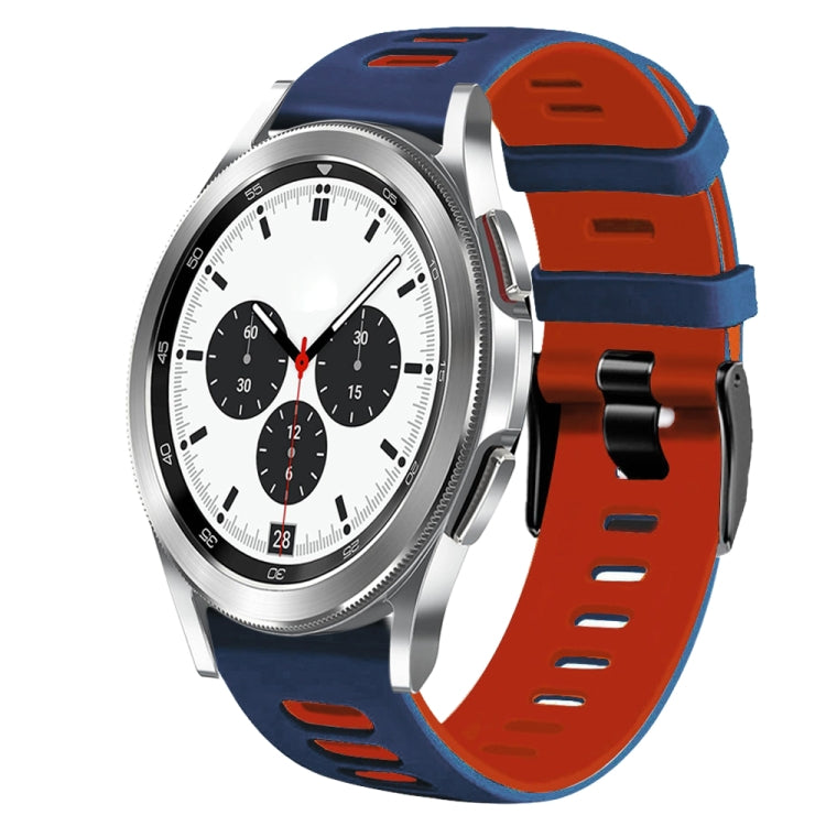 สายรัดนาฬิกาซิลิโคนสองสี 20 มม. สำหรับ Samsung Galaxy Watch 4 Classic 42 มม., สำหรับ Samsung Galaxy Watch Active 2