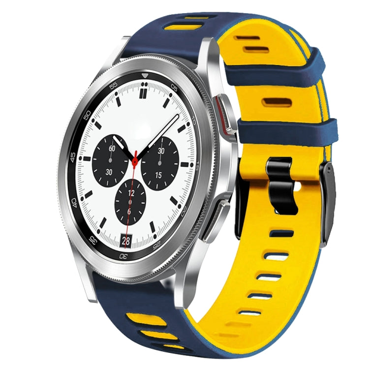 สายรัดนาฬิกาซิลิโคนสองสี 20 มม. สำหรับ Samsung Galaxy Watch 4 Classic 42 มม., สำหรับ Samsung Galaxy Watch Active 2