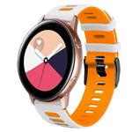 สายรัดนาฬิกาซิลิโคนสองสี 20 มม. สำหรับ Samsung Galaxy Watch 4 Classic 42 มม., สำหรับ Samsung Galaxy Watch Active 2