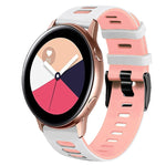 สายรัดนาฬิกาซิลิโคนสองสี 20 มม. สำหรับ Samsung Galaxy Watch 4 Classic 42 มม., สำหรับ Samsung Galaxy Watch Active 2