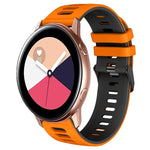 สายรัดนาฬิกาซิลิโคนสองสี 20 มม. สำหรับ Samsung Galaxy Watch 4 Classic 42 มม., สำหรับ Samsung Galaxy Watch Active 2