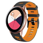 สายรัดนาฬิกาซิลิโคนสองสี 20 มม. สำหรับ Samsung Galaxy Watch 4 Classic 42 มม., สำหรับ Samsung Galaxy Watch Active 2
