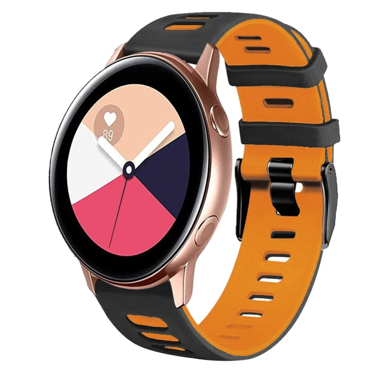 สายรัดนาฬิกาซิลิโคนสองสี 20 มม. สำหรับ Samsung Galaxy Watch 4 Classic 42 มม., สำหรับ Samsung Galaxy Watch Active 2