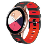 สายรัดนาฬิกาซิลิโคนสองสี 20 มม. สำหรับ Samsung Galaxy Watch 4 Classic 42 มม., สำหรับ Samsung Galaxy Watch Active 2