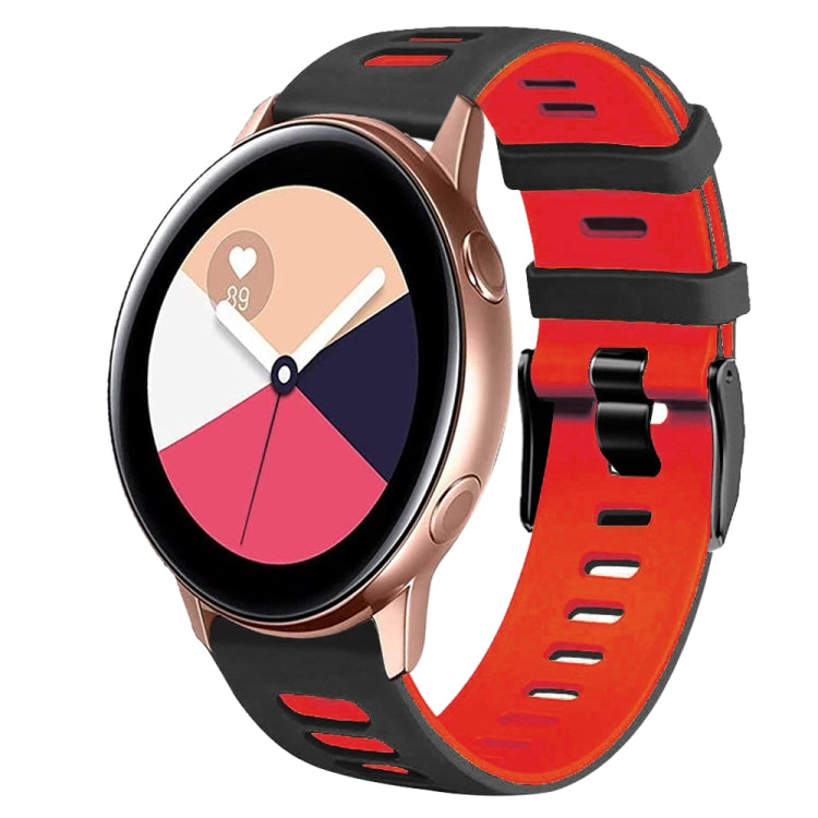 สายรัดนาฬิกาซิลิโคนสองสี 20 มม. สำหรับ Samsung Galaxy Watch 4 Classic 42 มม., สำหรับ Samsung Galaxy Watch Active 2