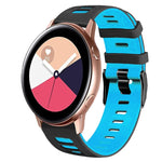 สายรัดนาฬิกาซิลิโคนสองสี 20 มม. สำหรับ Samsung Galaxy Watch 4 Classic 42 มม., สำหรับ Samsung Galaxy Watch Active 2