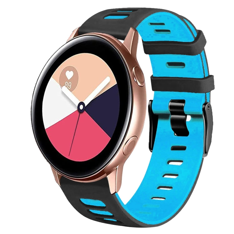 สายรัดนาฬิกาซิลิโคนสองสี 20 มม. สำหรับ Samsung Galaxy Watch 4 Classic 42 มม., สำหรับ Samsung Galaxy Watch Active 2