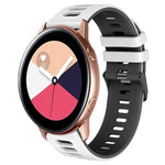 สายรัดนาฬิกาซิลิโคนสองสี 20 มม. สำหรับ Samsung Galaxy Watch 4 Classic 42 มม., สำหรับ Samsung Galaxy Watch Active 2