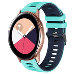 สายรัดนาฬิกาซิลิโคนสองสี 20 มม. สำหรับ Samsung Galaxy Watch 4 Classic 42 มม., สำหรับ Samsung Galaxy Watch Active 2