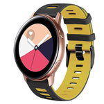 สายรัดนาฬิกาซิลิโคนสองสี 20 มม. สำหรับ Samsung Galaxy Watch 4 Classic 42 มม., สำหรับ Samsung Galaxy Watch Active 2