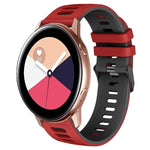 สายรัดนาฬิกาซิลิโคนสองสี 20 มม. สำหรับ Samsung Galaxy Watch 4 Classic 42 มม., สำหรับ Samsung Galaxy Watch Active 2