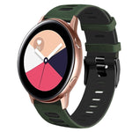สายรัดนาฬิกาซิลิโคนสองสี 20 มม. สำหรับ Samsung Galaxy Watch 4 Classic 42 มม., สำหรับ Samsung Galaxy Watch Active 2